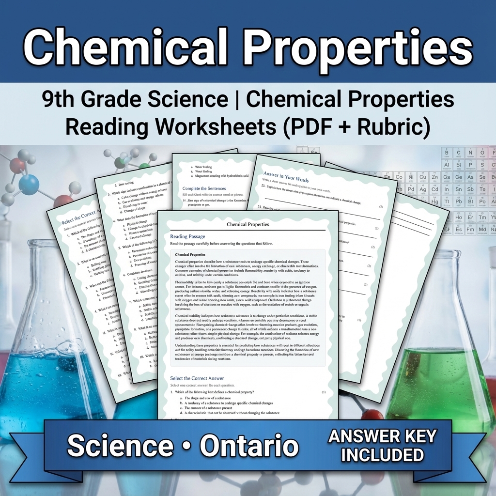 Grade 9 Science Bundle – Comprehensive NGSS-aligned Activities & Answer Keys — included worksheet 18