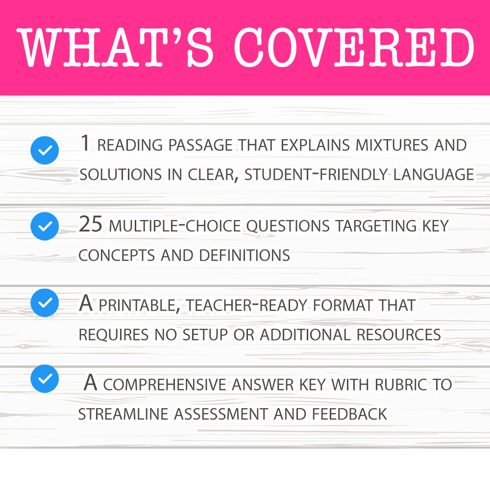 Grade 8 Science worksheet worksheet — Grade 8 Science — Mixtures and Solutions Worksheet for Mastery | PDF + Answer Key —…
