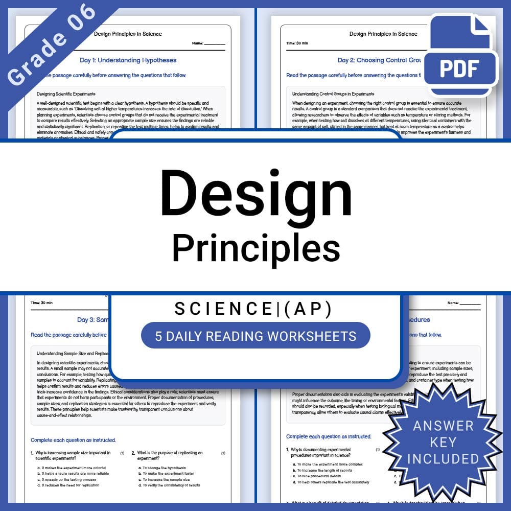 Grade 6 Science Lesson Group Bundle TEKS Standards — included worksheet 3