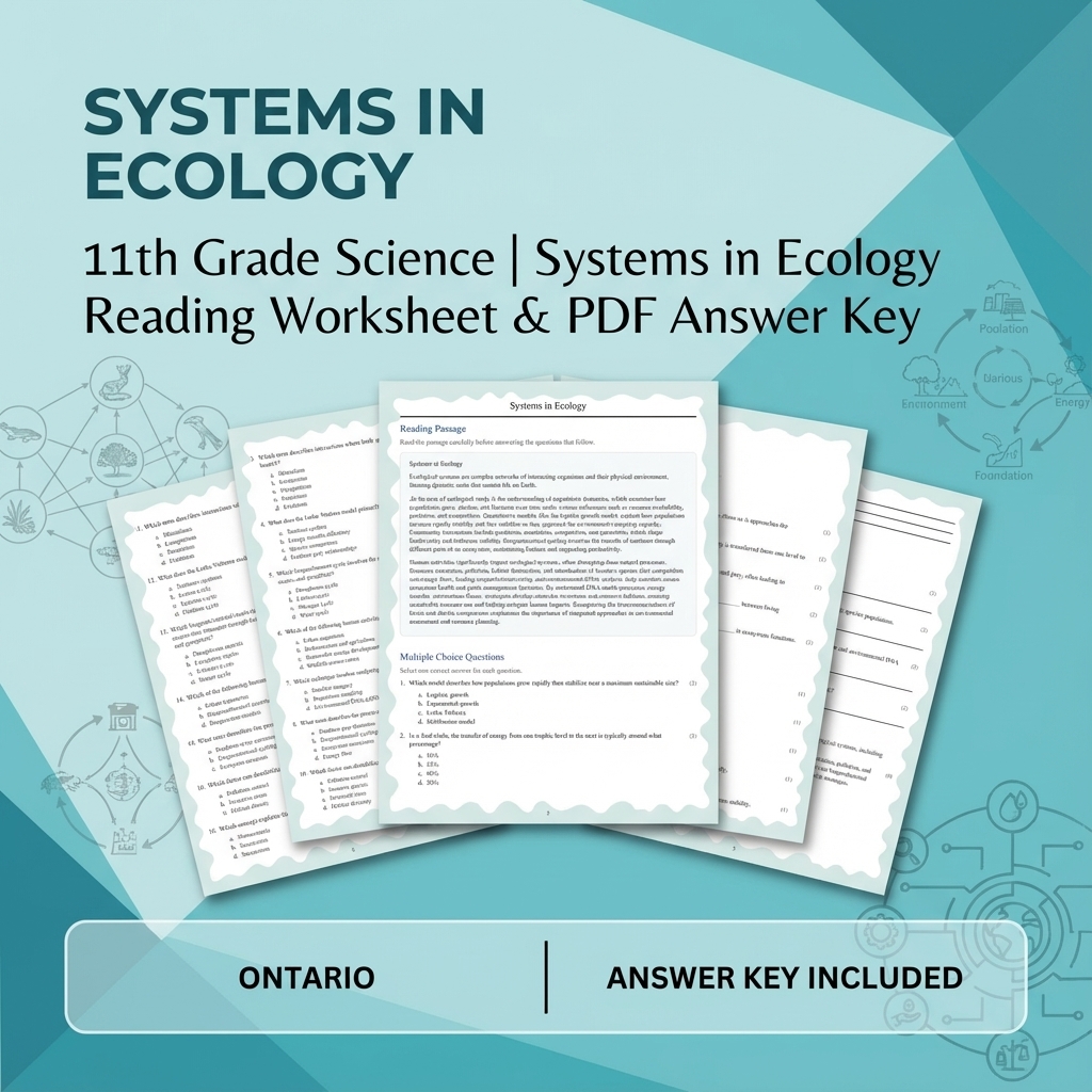Grade 11 Science Bundle | Waves, Ecology, Physics & More (Answer Keys) — included worksheet 18