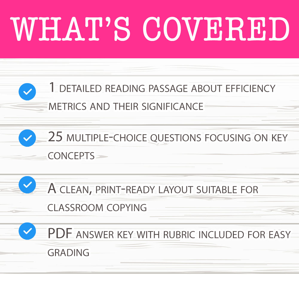 Grade 10 Science worksheet mcq paper worksheet — Grade 10 Science — Worksheet MCQ Paper for Mastering Efficiency Metrics —…