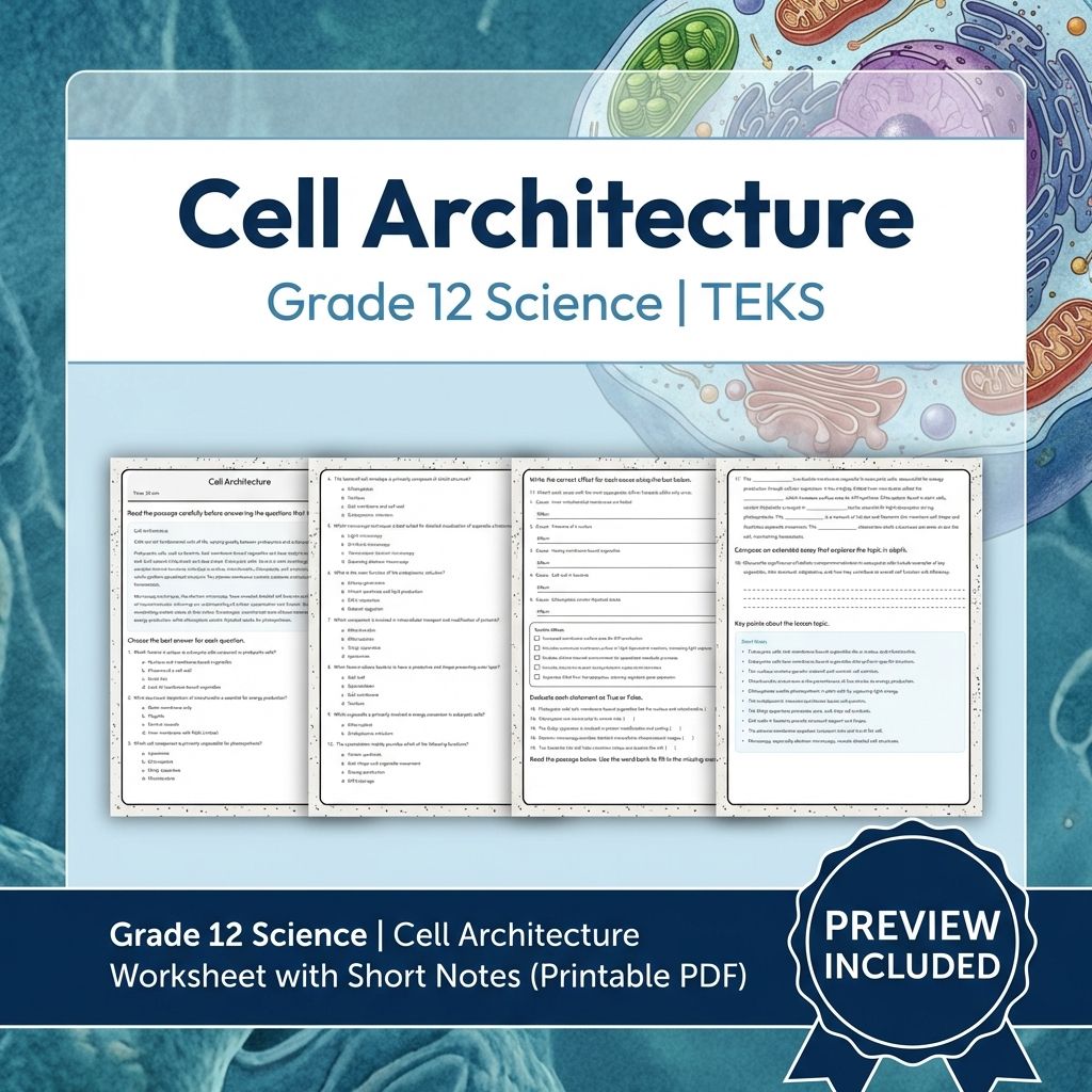 Grade 12 Science Unit Bundle | Genetics, Evolution & Cell Biology Worksheets — included worksheet 2