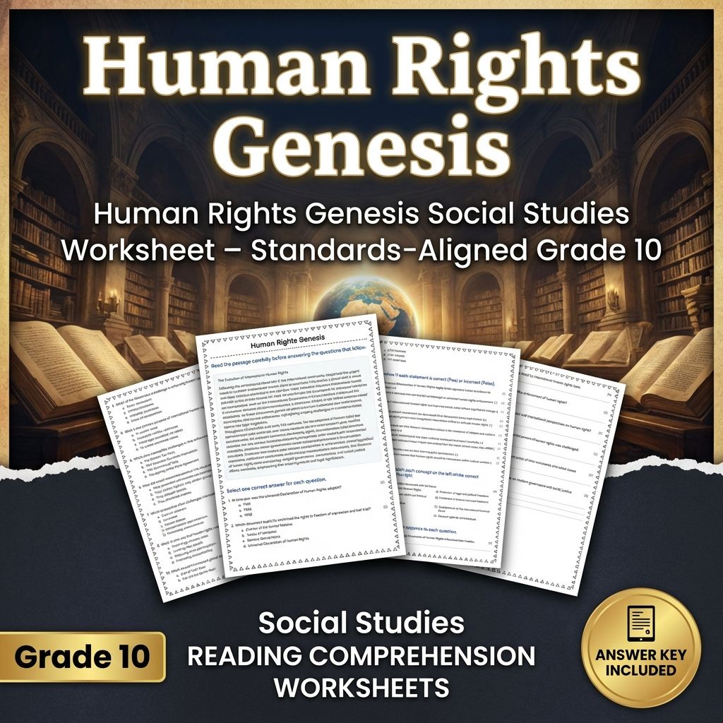 Human Rights Genesis Social Studies Worksheet – Standards-Aligned Grade 10