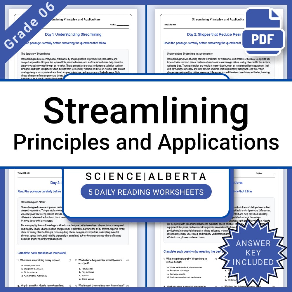 Grade 6 Science Lesson Bundle: Flight, Weather, and Aerodynamics — included worksheet 2