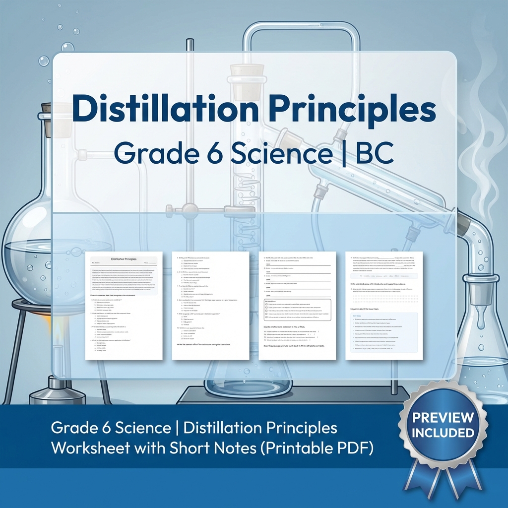 Grade 6 Science | Matter, Properties & Change UNIT Worksheet Bundle  — included worksheet 5