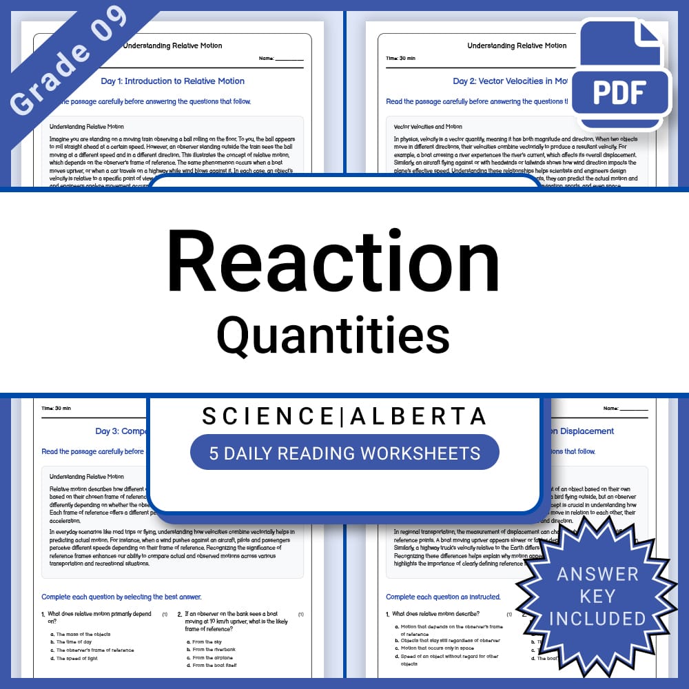 Grade 9 Science Lesson Bundle | Alberta Framework — included worksheet 6