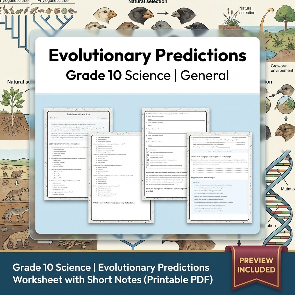 Grade 10 Science Modeling & Evidence Reasoning Full-Year Bundle | General — included worksheet 11