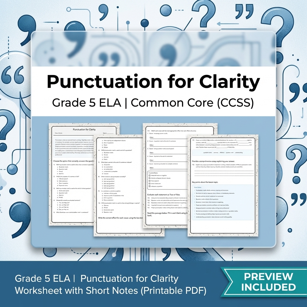 Grade 5 Text Evidence, Writing, and Language ELA Full-Year Bundle — included worksheet 14