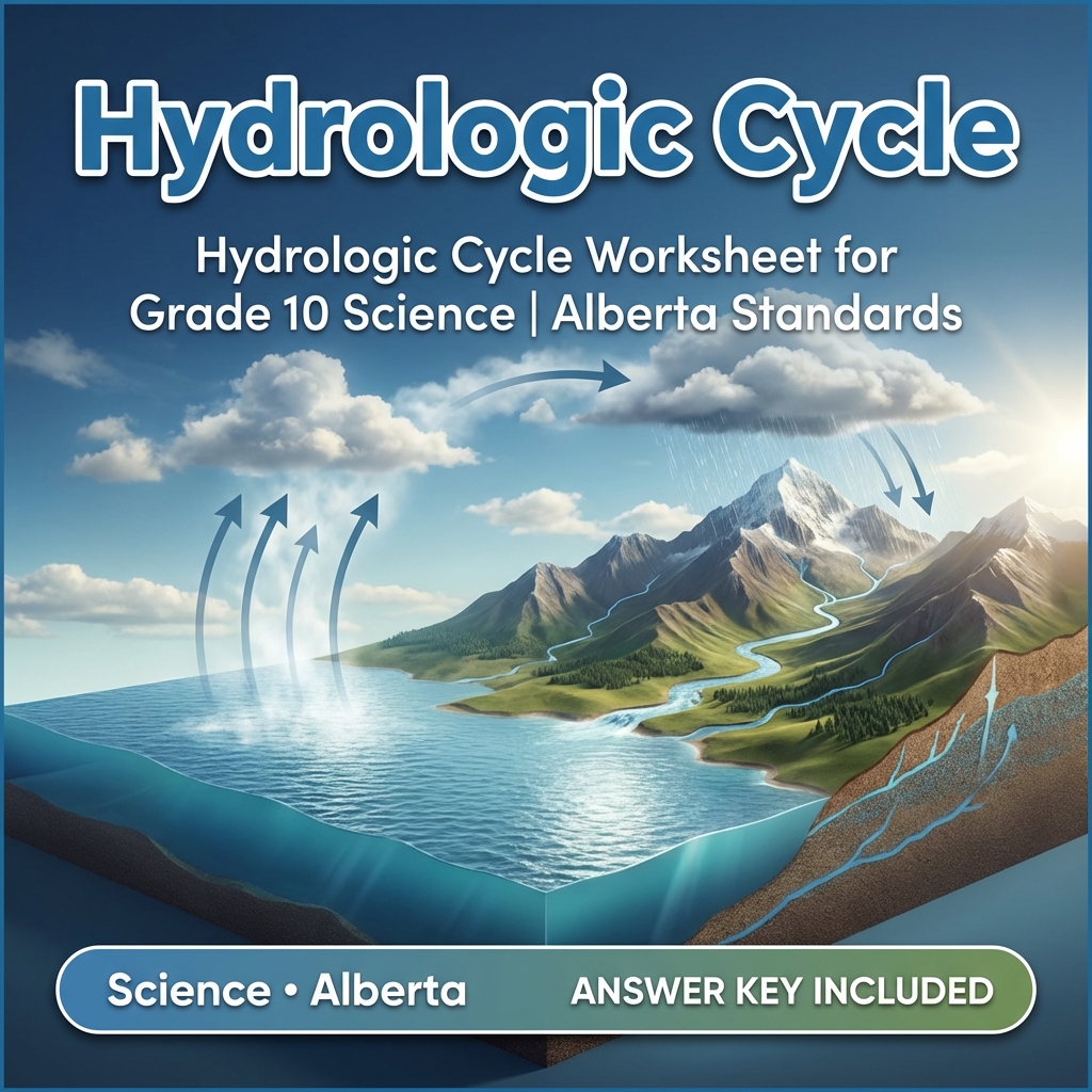 Hydrologic Cycle Worksheet for Grade 10 Science | Alberta Standards