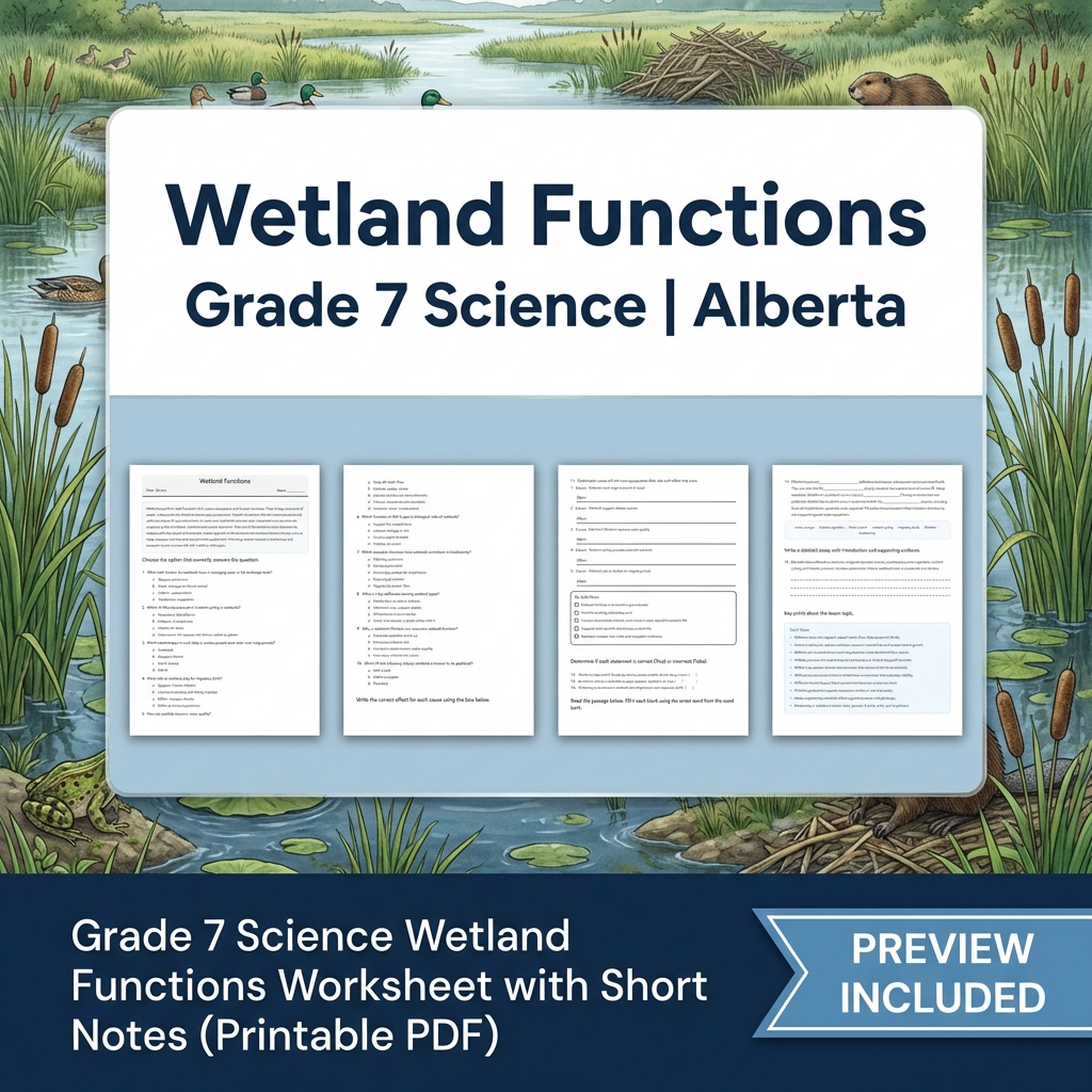 Grade 7 Science | Interactions & Ecosystems UNIT Bundle – Alberta Curriculum — included worksheet 6
