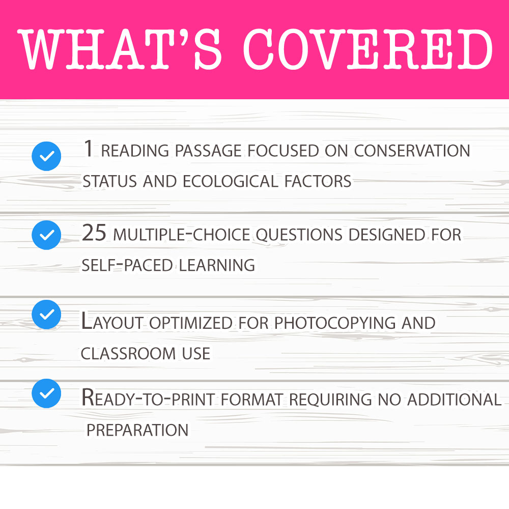 Grade 7 Science worksheet mcq paper worksheet — Grade 7 Science — Conservation Status Worksheet MCQ Paper — page 2