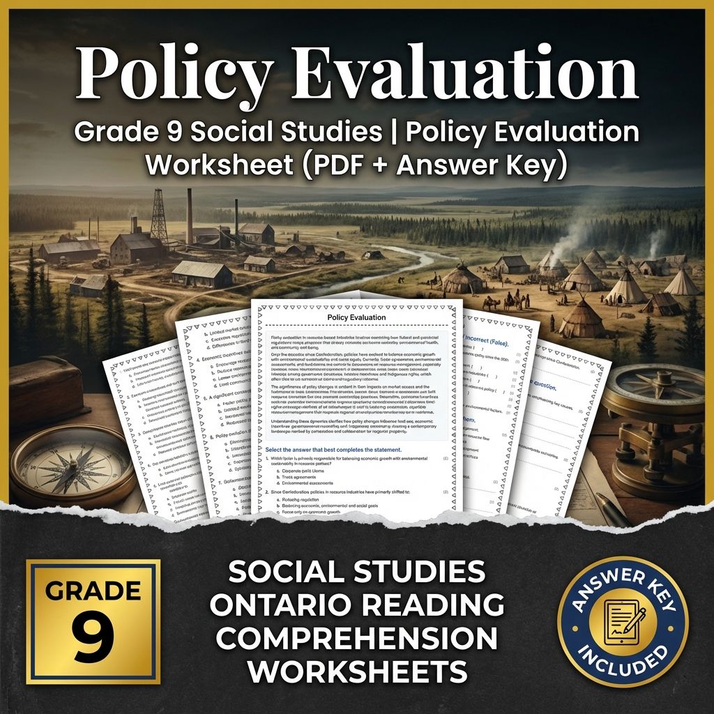 Grade 9 Social Studies | Community, Environment, & Urban Planning Strategies — included worksheet 13