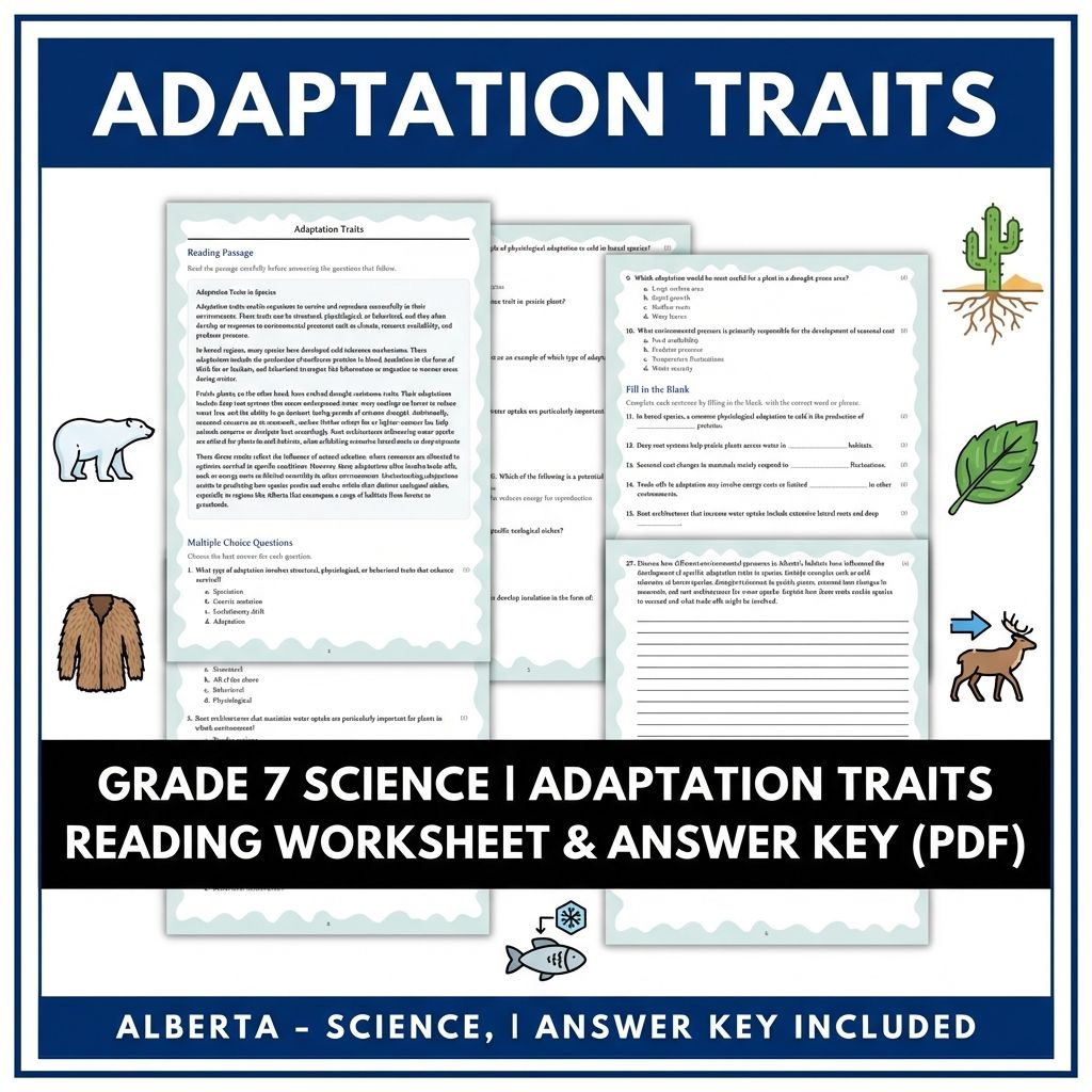 Grade 7 Science Worksheet Pack | Energy, Matter & Ecosystem Concepts — included worksheet 19