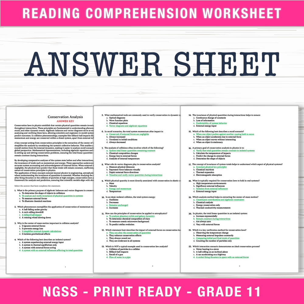 Grade 11 Science worksheet worksheet — Grade 11 Science – Conservation Analysis Worksheet (PDF + Answer Key) — page 2