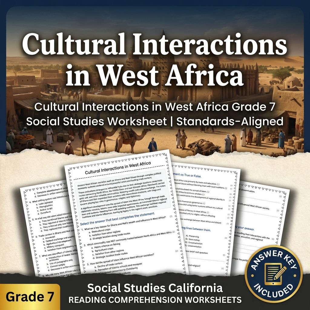 Cultural Interactions in West Africa Grade 7 Social Studies | Standards-Aligned