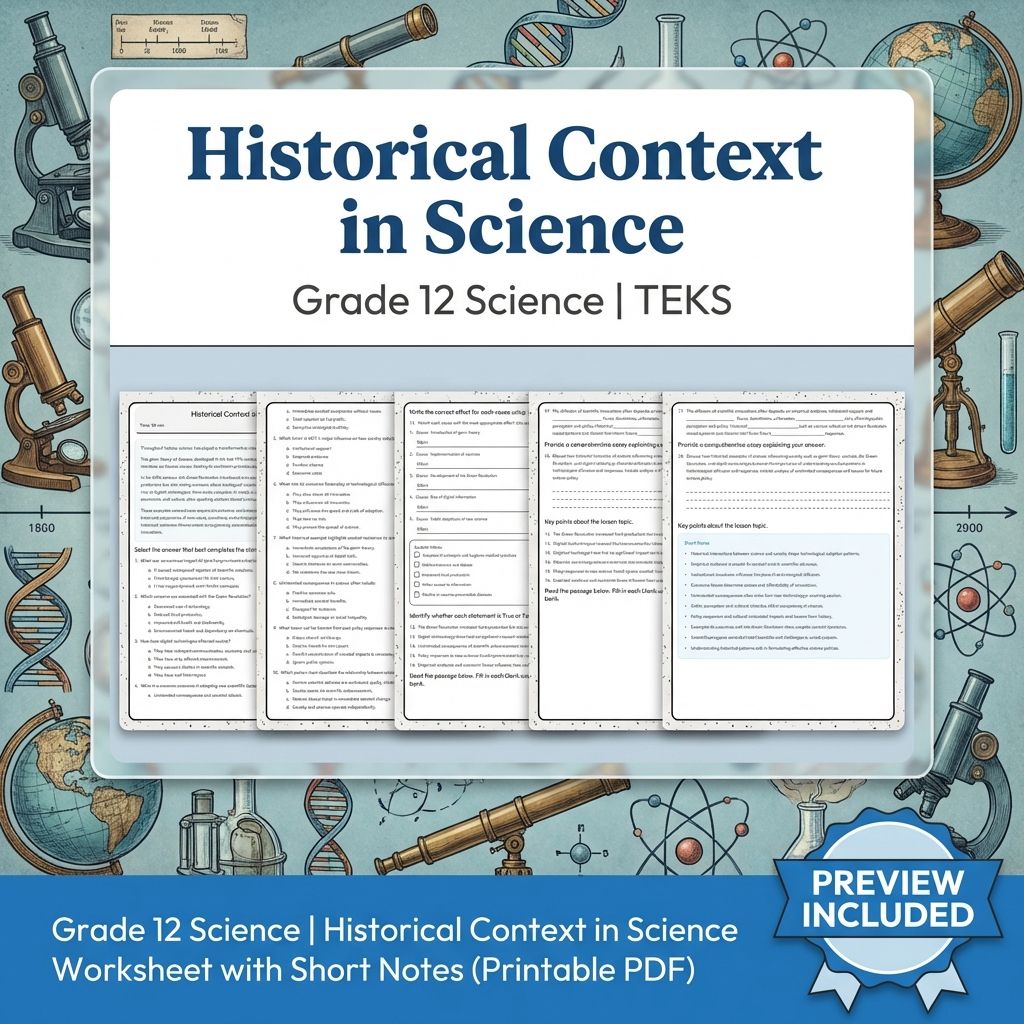Grade 12 Science Workbook Bundle – Environmental, Genetics, Space & More — included worksheet 19