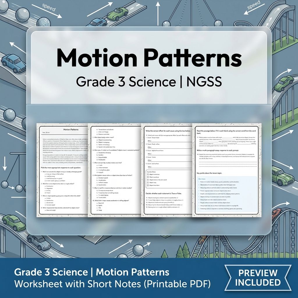 Grade 3 Science Worksheet Pack (NGSS Aligned) | Full Year Curriculum Bundle — included worksheet 3