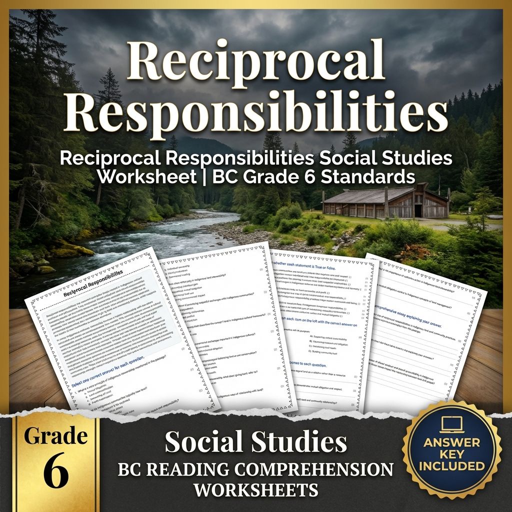 Grade 6 Social Studies | Indigenous Land Responsibilities Bundle — included worksheet 2