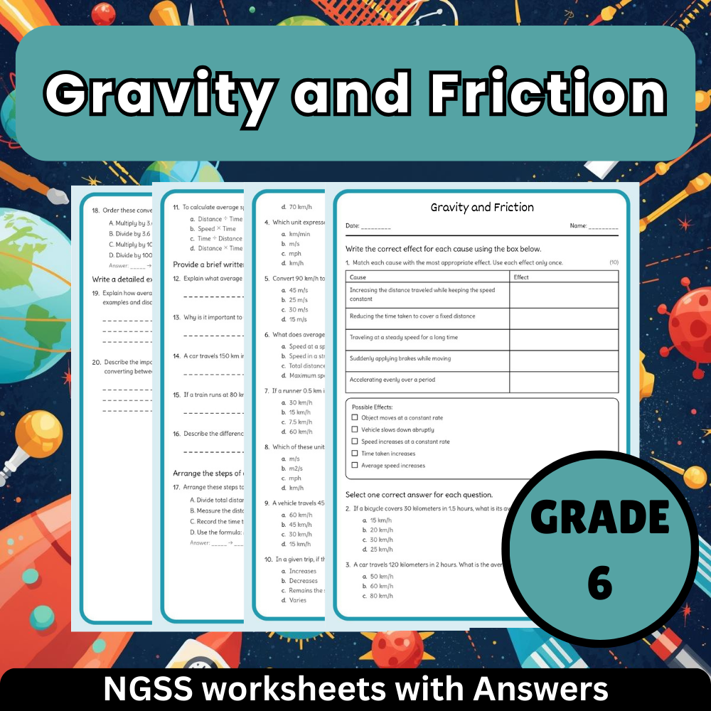Grade 6 Science Worksheets Bundle- Resources for Earth, Space & Life - NGSS — included worksheet 14