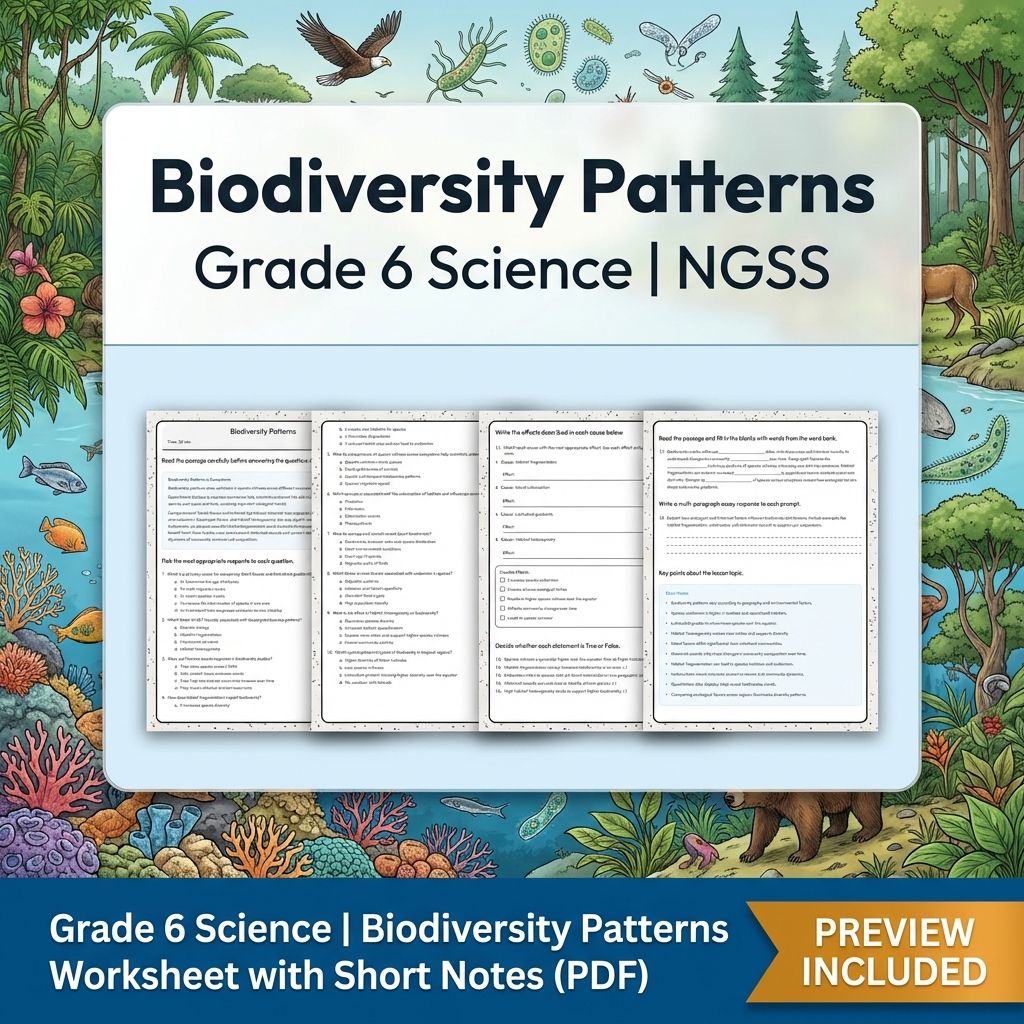 Grade 6 Science Worksheet Bundle | NGSS-Aligned Full Year Resource Pack — included worksheet 11