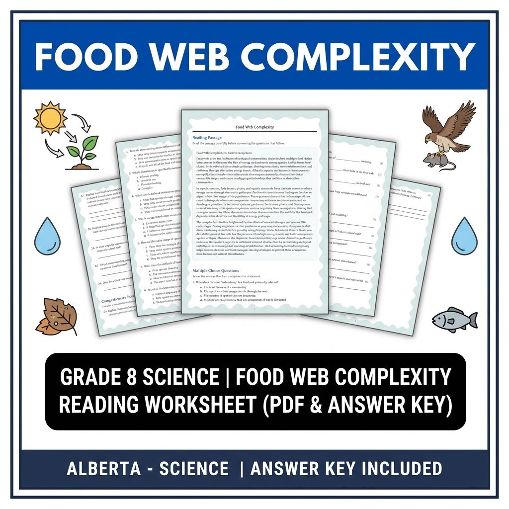 Grade 8 Science  Bundle | Ecosystem Dynamics & Environmental Impact Worksheets — included worksheet 5