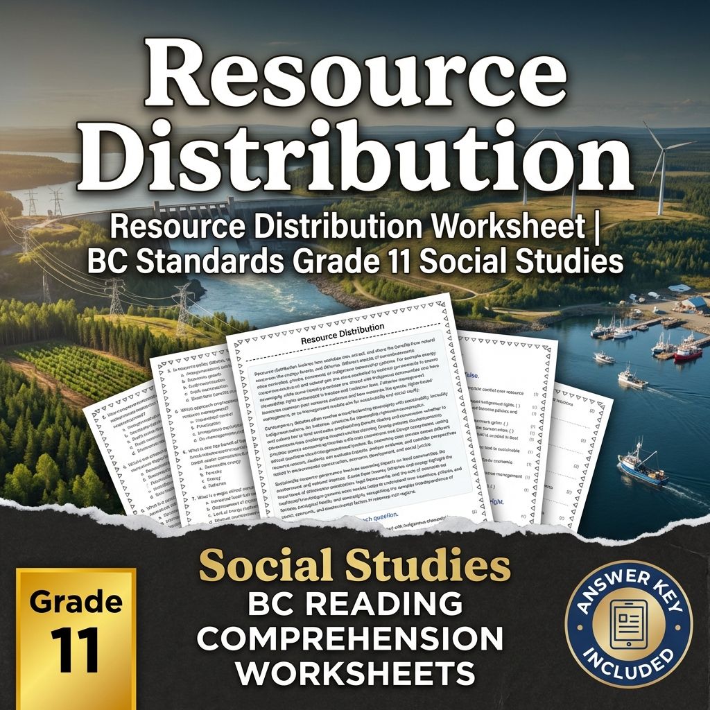 Resource Distribution Worksheet | BC Standards Grade 11 Social Studies