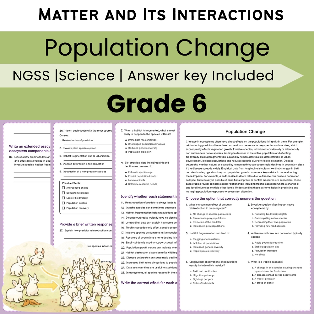 Grade 6 Science NGSS Worksheet Bundle | Comprehensive STEM Practice Pack — included worksheet 12