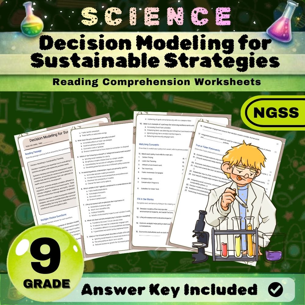 Grade 9 Science Bundle | NGSS Standards Worksheets for Comprehensive Instruction — included worksheet 22