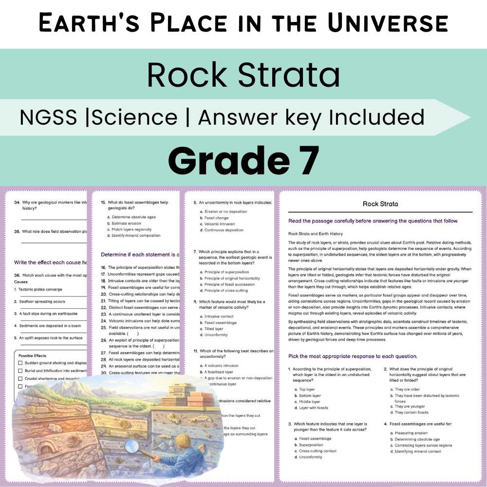 Grade 7 Science NGSS Full Year Bundle | Comprehensive Worksheet Pack — included worksheet 19