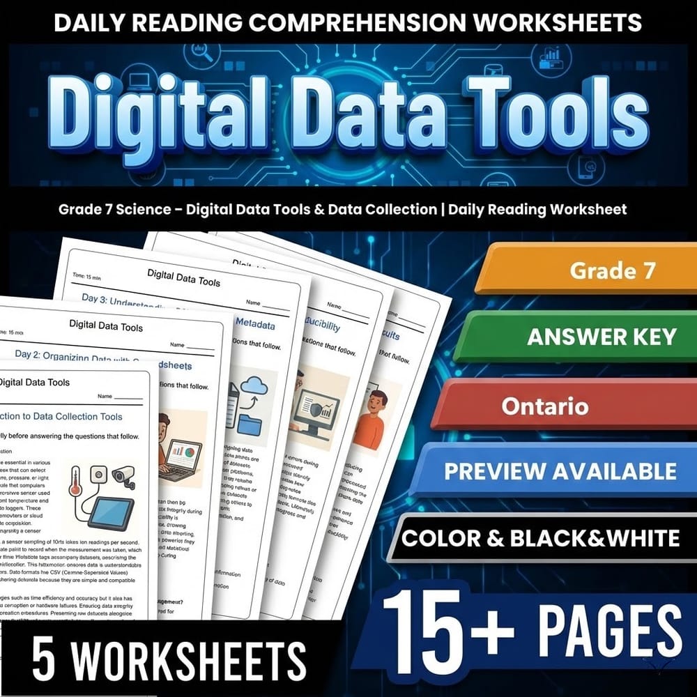 STEM Skills and Connections Grade 7 Science Daily Worksheets Bundle | Ontario — included worksheet 3