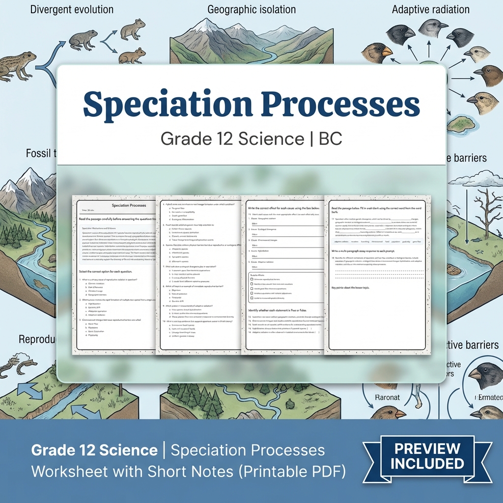 Grade 12 Science Full Year Bundle | Thermochemistry, Earth Systems, Genetics — included worksheet 15