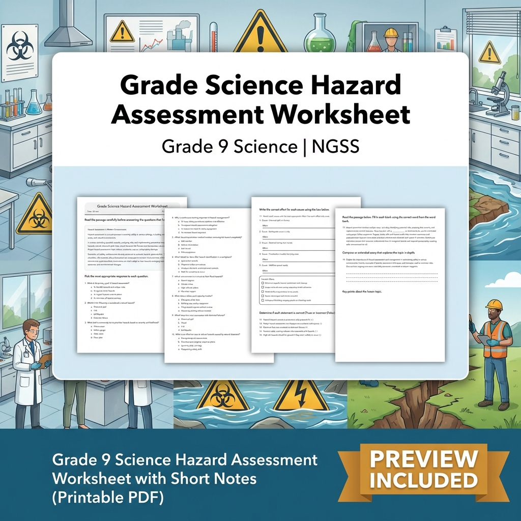 Grade 9 Science NGSS Worksheet Bundle – Comprehensive Year-Long Assessment Pack — included worksheet 15