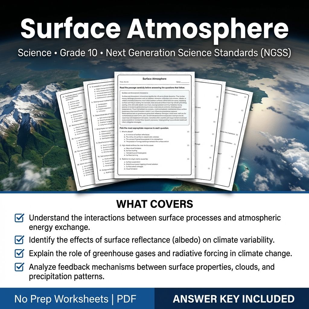 Grade 10 Science Worksheets Bundle | Environmental, Physics & Biology Topics — included worksheet 19