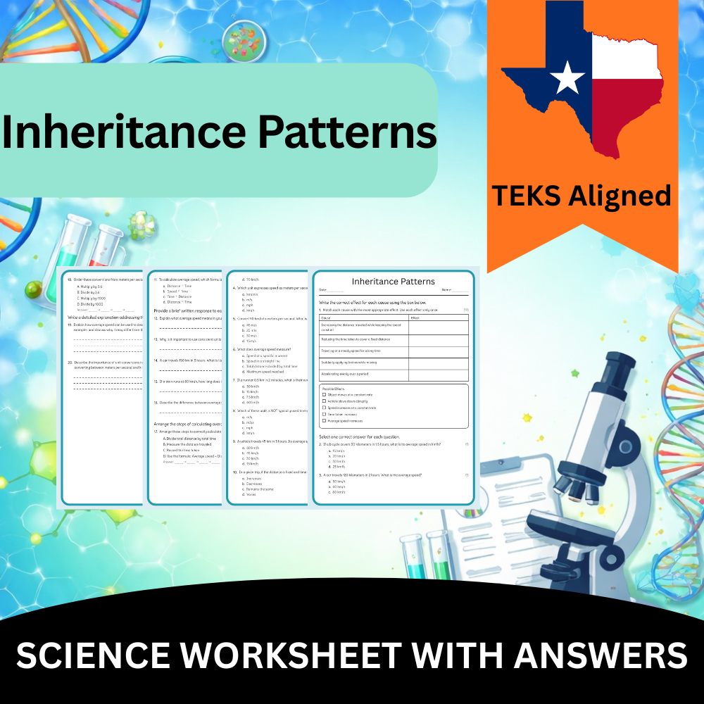 Grade 9 Science Genetics & Biotechnology Unit - TEKS - Aligned (Answer Keys) — included worksheet 5