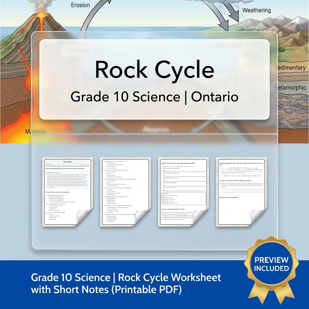 Grade 10 Science Lesson Group Bundle | Ontario Curriculum and STEM Topics — included worksheet 6