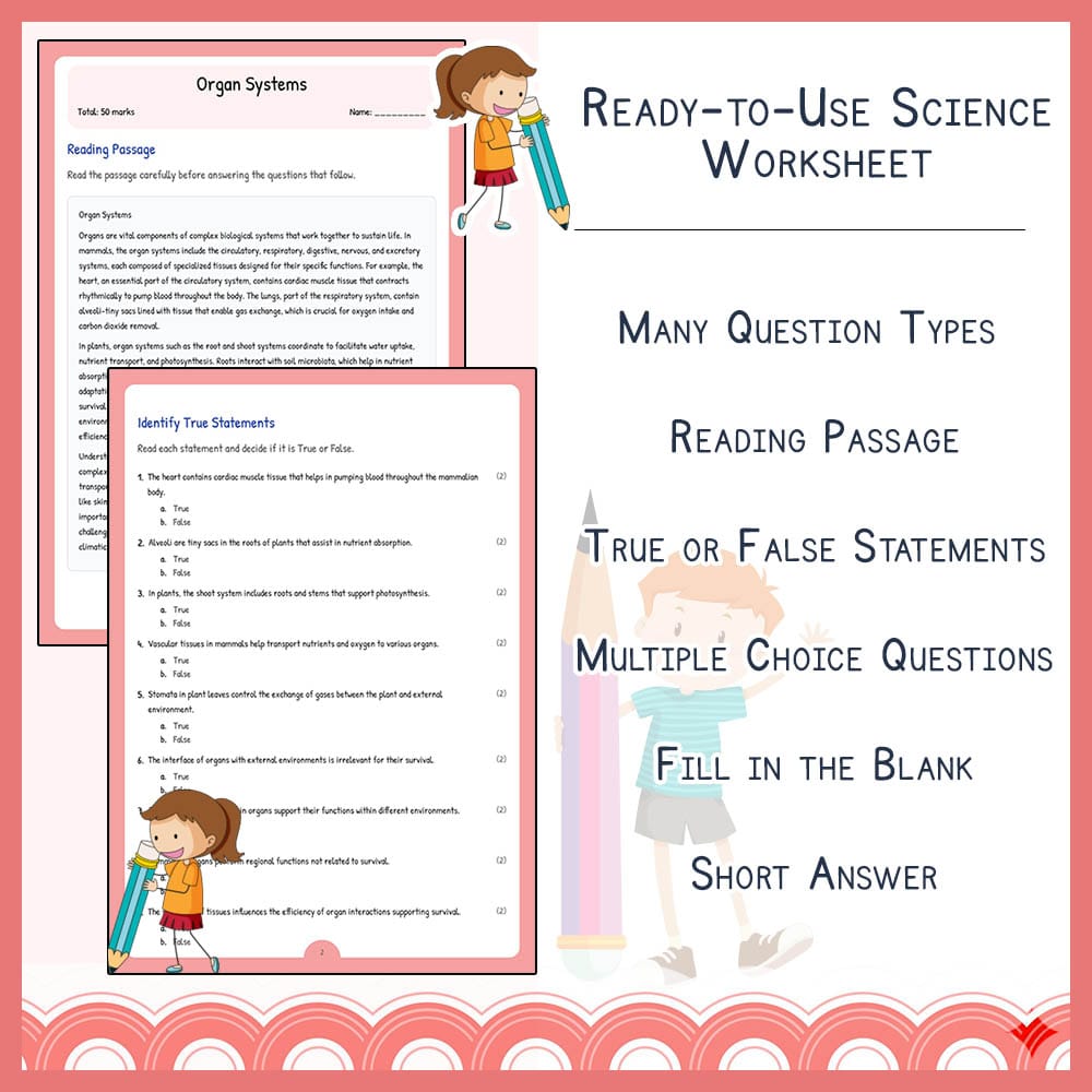 Grade 10 Science worksheet elena worksheet — Grade 10 Science | Organ Systems Worksheet | Alberta Standards — page 2