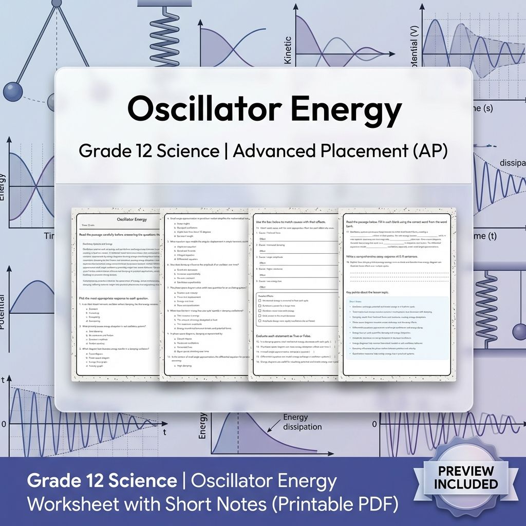 Grade 12 Science Worksheet Bundle – Physics & Biology Topics (PDF Collection) — included worksheet 20