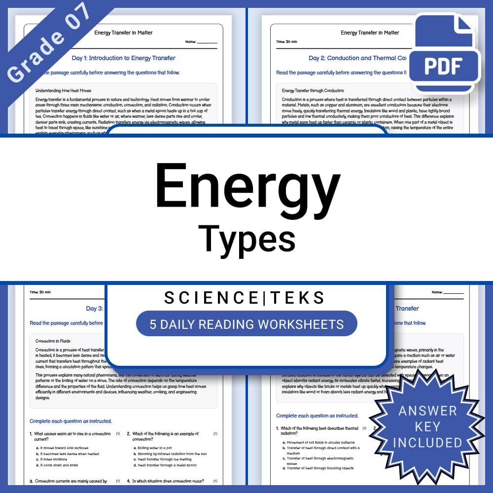 Grade 7 Science Full Year Bundle | TEKS-Aligned Curriculum for Middle School — included worksheet 17