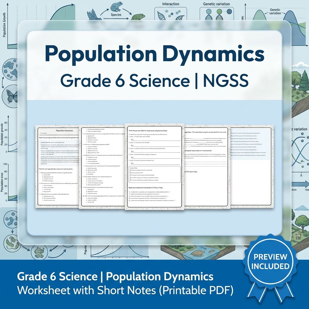 Grade 6 Science Worksheet Bundle | NGSS-Aligned Full Year Resource Pack — included worksheet 12