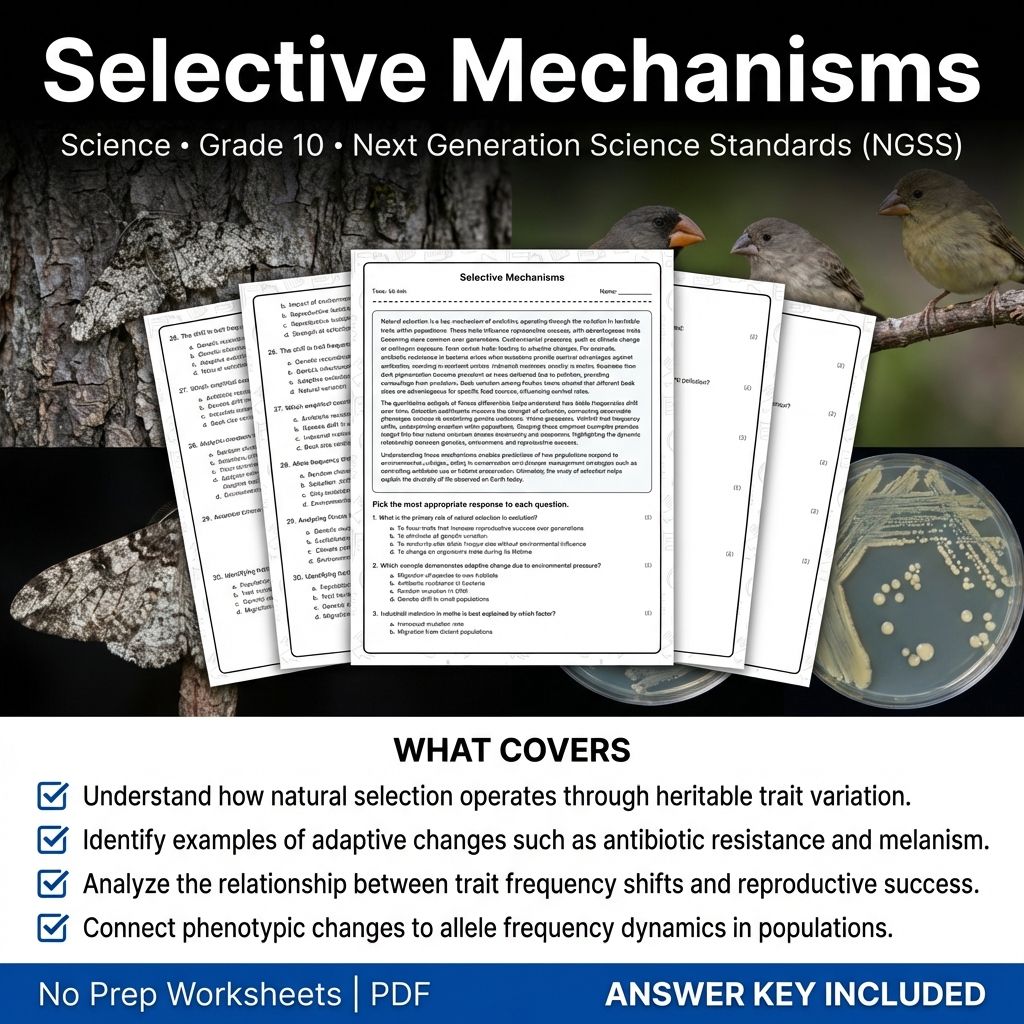 Grade 10 Science Worksheets Bundle | Environmental, Physics & Biology Topics — included worksheet 20
