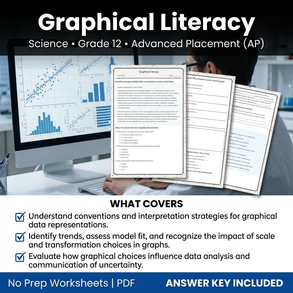 Grade 12 Science Unit Bundle | Uncertainty, Data Analysis & Modeling Worksheets — included worksheet 4