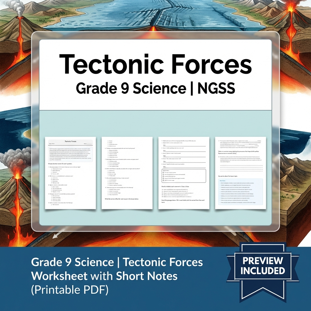 Grade 9 Science NGSS Worksheet Bundle – Comprehensive Year-Long Assessment Pack — included worksheet 16