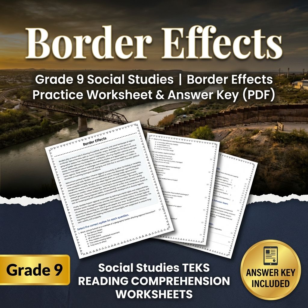 Grade 9 Social Studies | Border Effects Practice Worksheet & Answer Key (PDF)