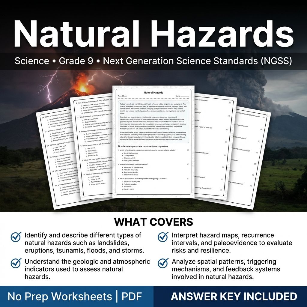 Grade 9 Science Worksheet Bundle | Physics, Biology, Earth & Energy Topics — included worksheet 18