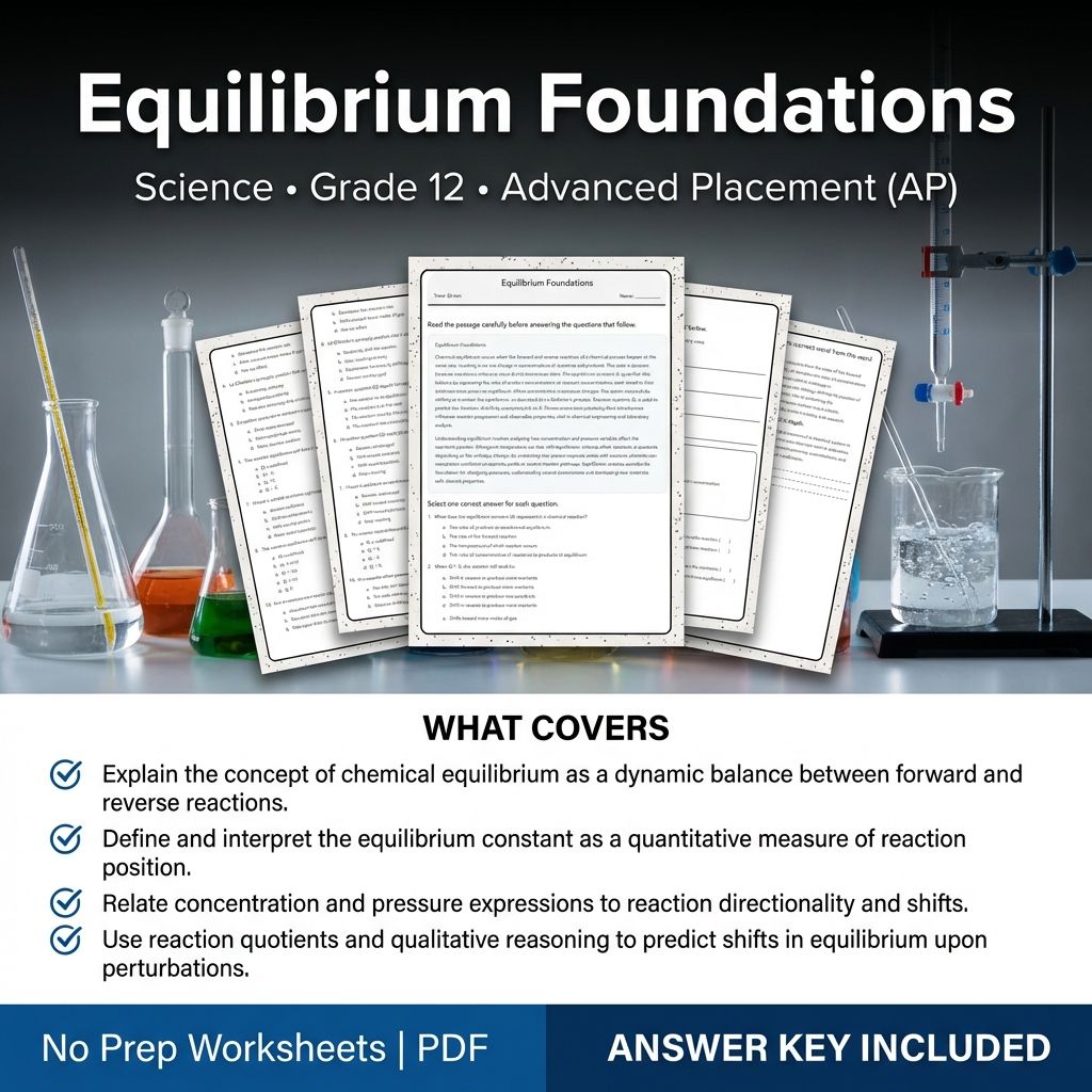 Grade 12 Science Unit Worksheet Bundle – Advanced Chemistry Concepts & Topics — included worksheet 5