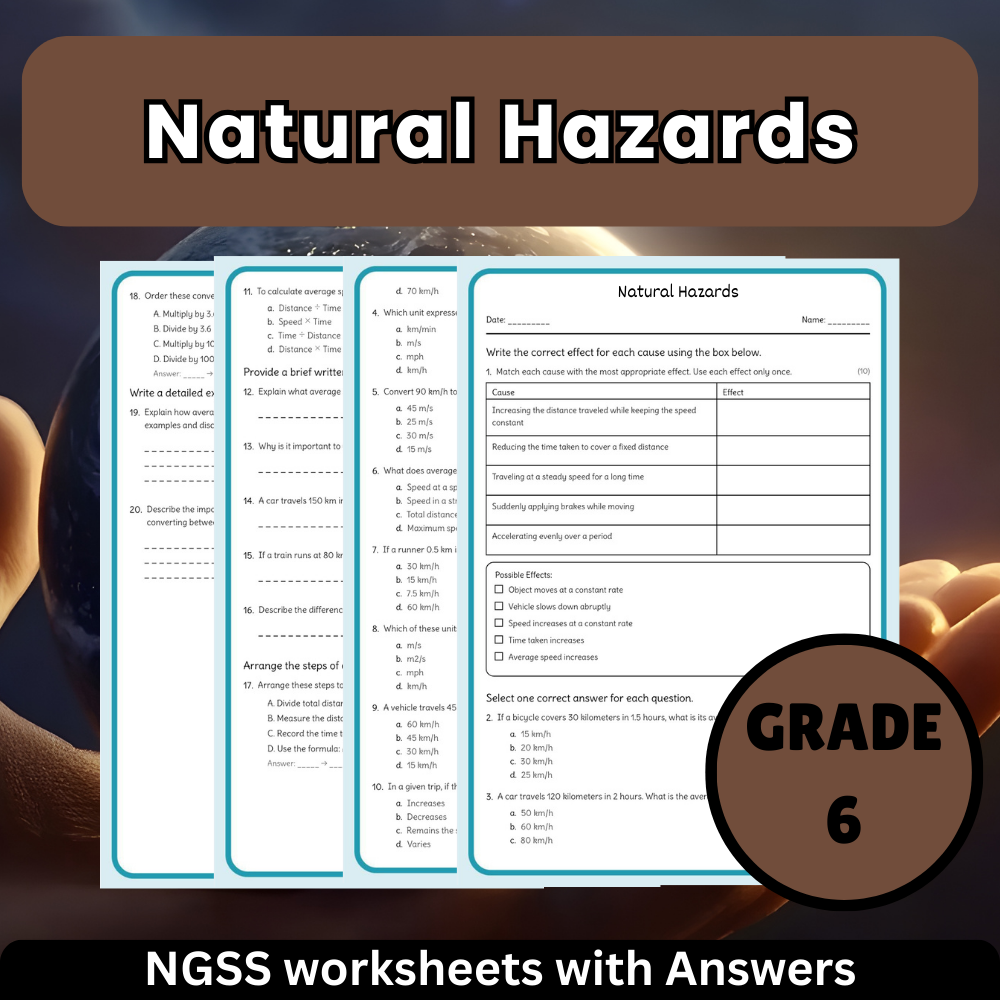 Grade 6 Science Worksheets Bundle- Resources for Earth, Space & Life - NGSS — included worksheet 15