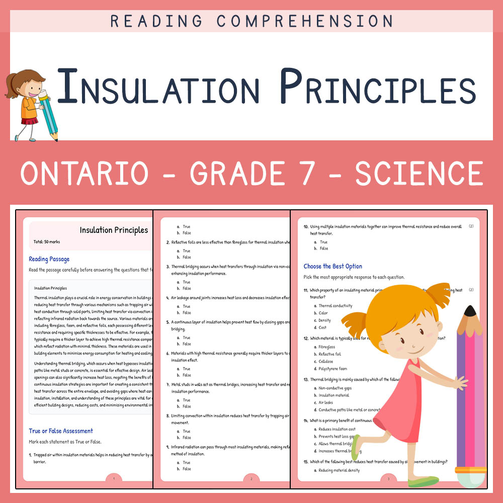 Grade 7 Science worksheet elena worksheet — Grade 7 Science Assessment | Insulation Principles Worksheet | Ontario — page 1