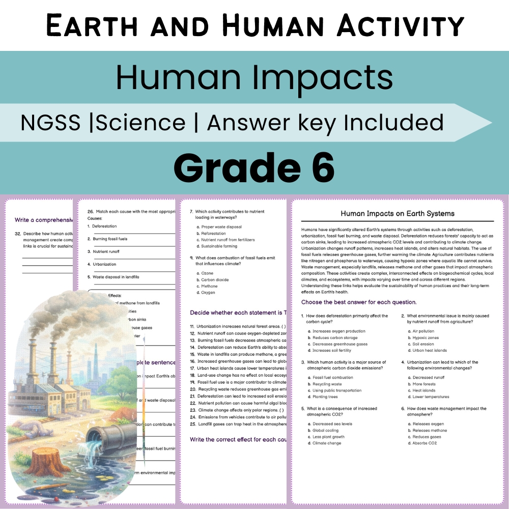 Grade 6 Science NGSS Worksheet Bundle | Comprehensive STEM Practice Pack — included worksheet 13