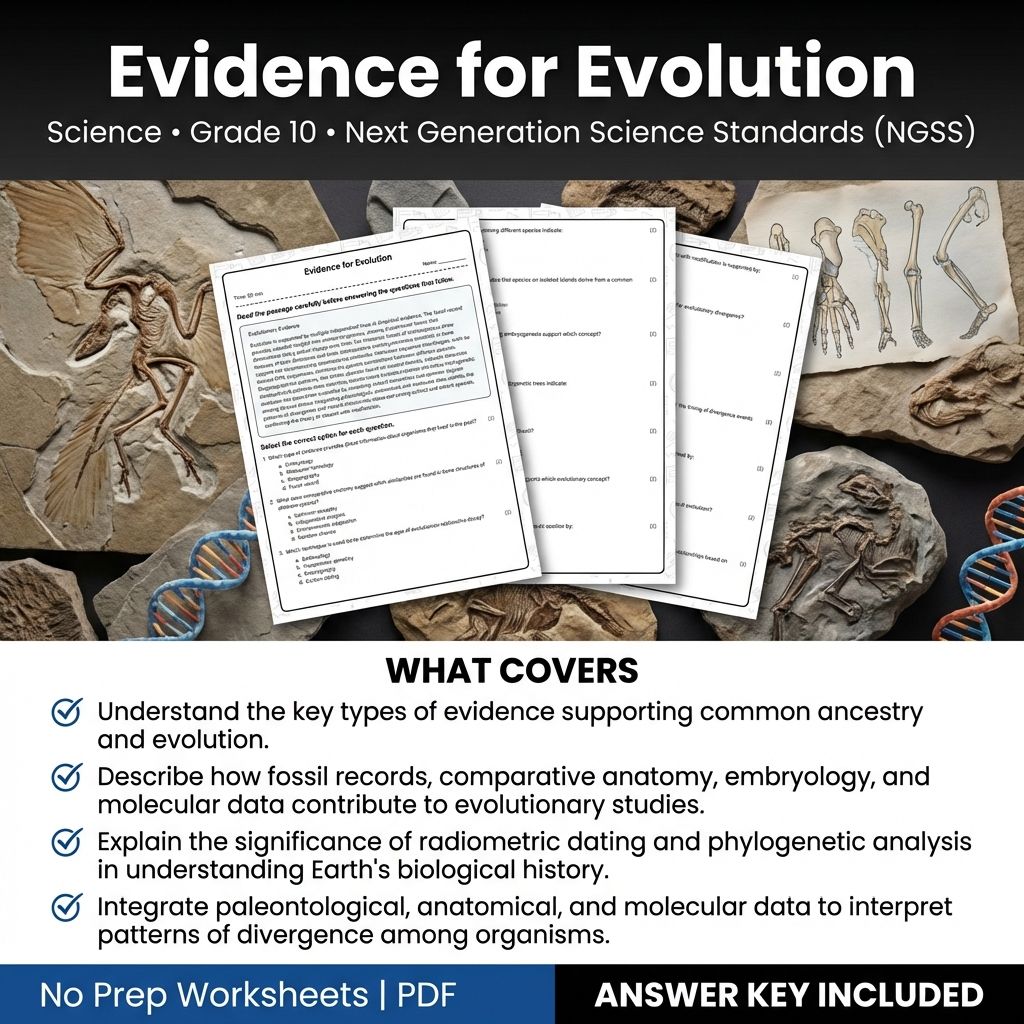 Grade 10 Science Worksheets Bundle | Environmental, Physics & Biology Topics — included worksheet 21