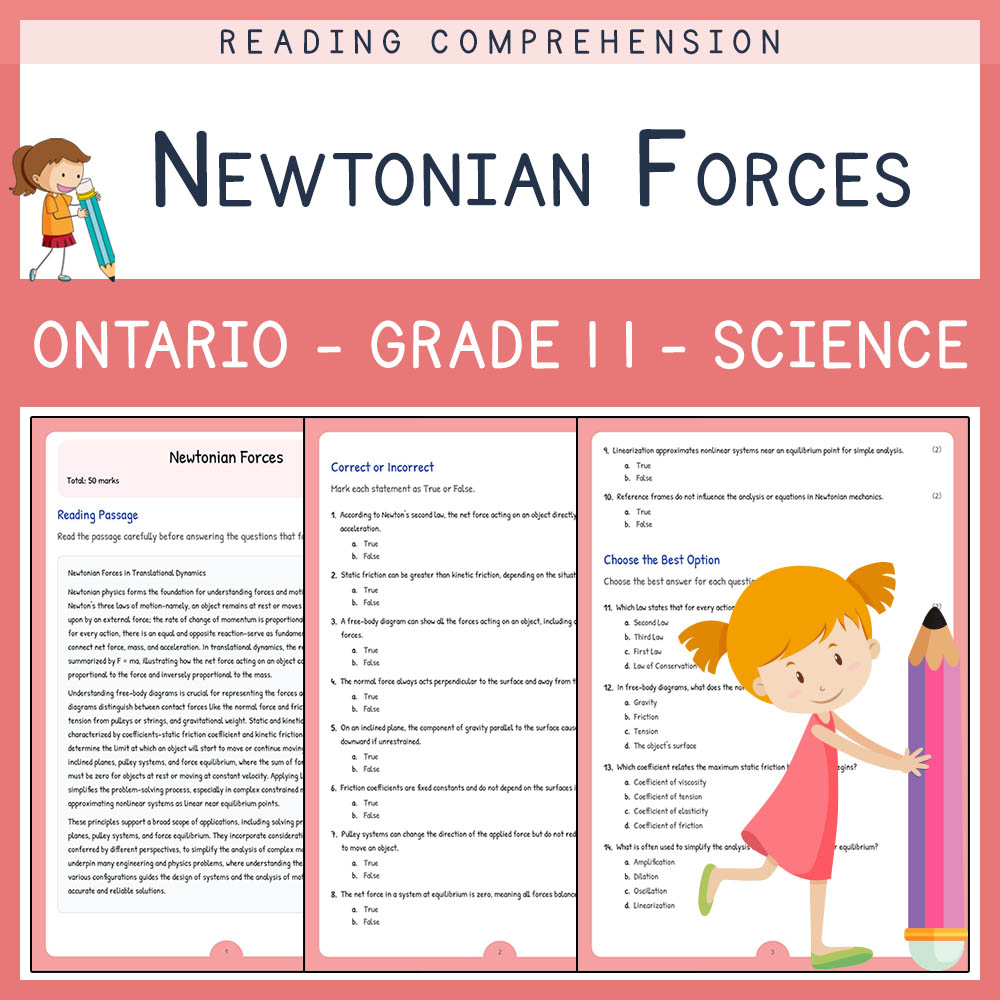 Grade 11 Science worksheet elena worksheet — Grade 11 Science Assessment | Newtonian Forces Worksheet Elena | Ontario — pa…
